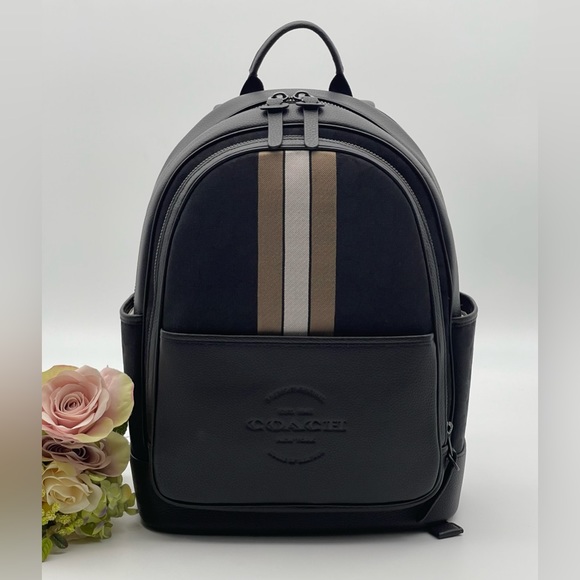 Coach Other - Coach Large  Backpack In Signature Jacquard With Varsity Stripe